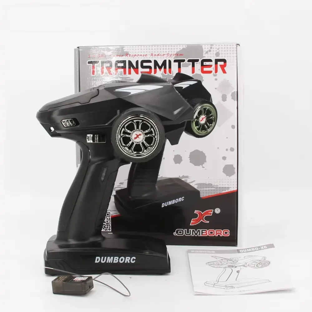DUMBORC X4 X6 2.4GHz 4CH 6CH Trasmettitore P6F P6DC P6FG P6DCG Giroscopio Ricevitore per RC Auto Camion Serbatoio Crawler Barca Axial SCX10 D90