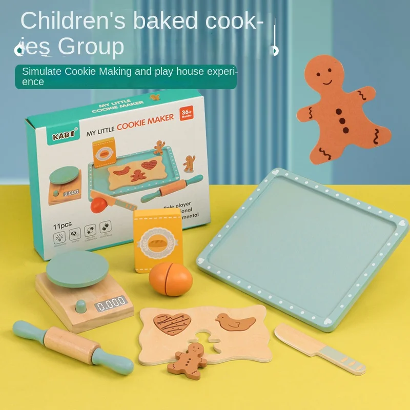 Brinquedo Interativo de Cozinha Infantil LazyChild: Kit de Biscoitos de Desenho Animado para Brincadeiras de Faz de Conta