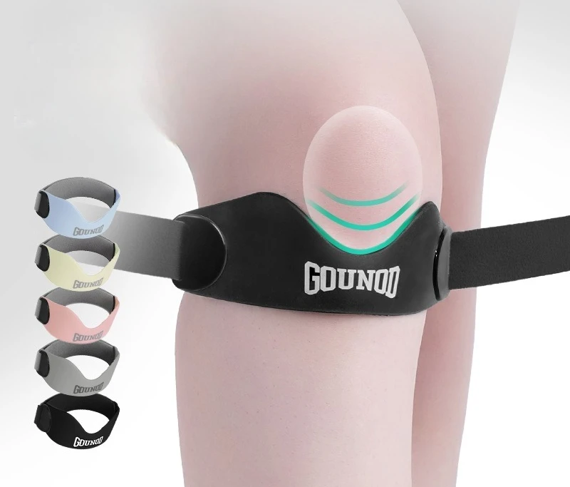 

Регулируемый силиконовый ремень для надколенника — амортизирующая компрессионная поддержка для бега и баскетбола, облегчающая боль