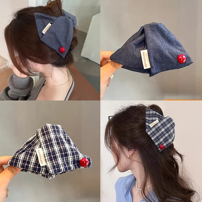 Triangle Hair Claw Clip Women Girls College Style Vintage Hair Accessory Non Slip Grip for Everyday Home or Office Hairstyles view 3