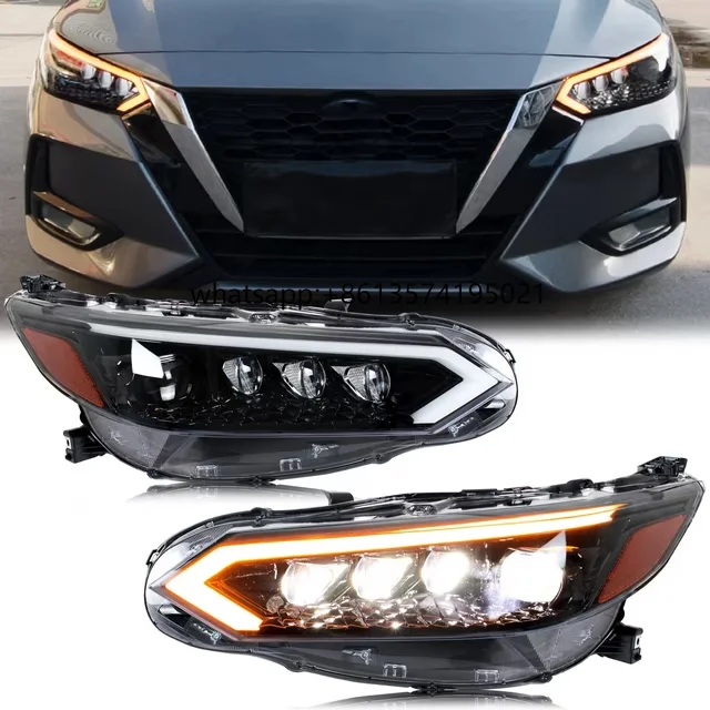 

LED Headlights for Nissan Sentra B18 SV SR 2020 2021 2022 2023 Start-up Animation Sequential Indicator Projector Front Lamps