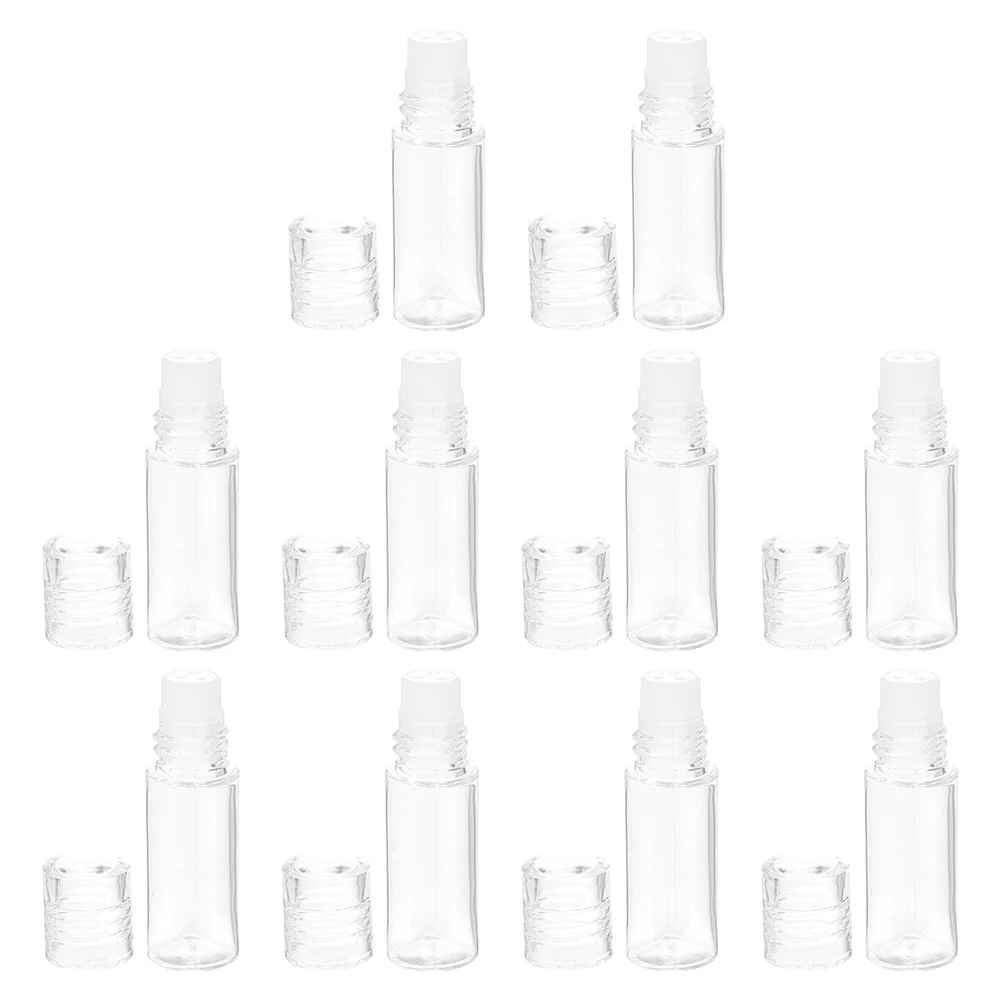 

10pcs Loose Bottle 3Ml Portable Plastic Container Travel Odor Teaching Tool Glitter Powder Jar Container