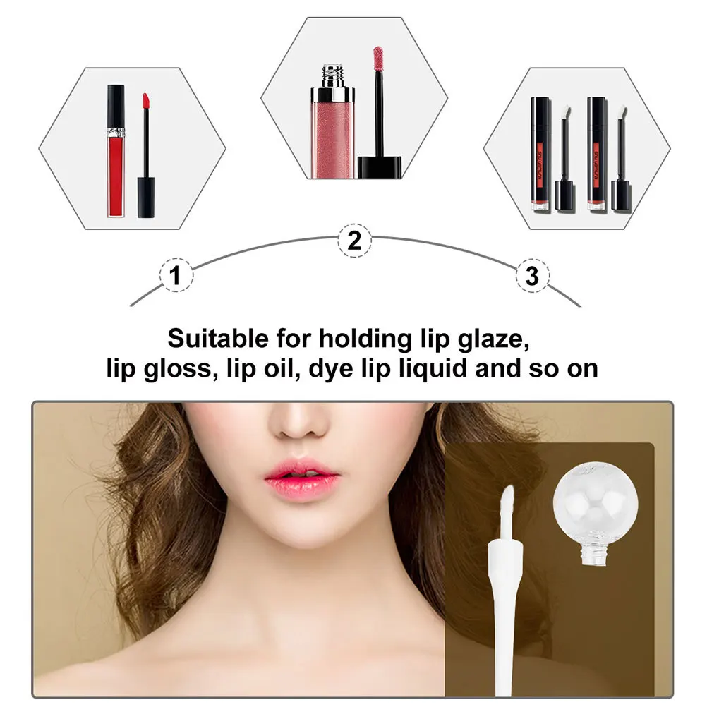 20pcs 8Ml Gloss Tubes Lollipop Shape Empty For Diy Makeup Portable Travel Small Lipstick Containers Gift Lip Oil Bottle Holder