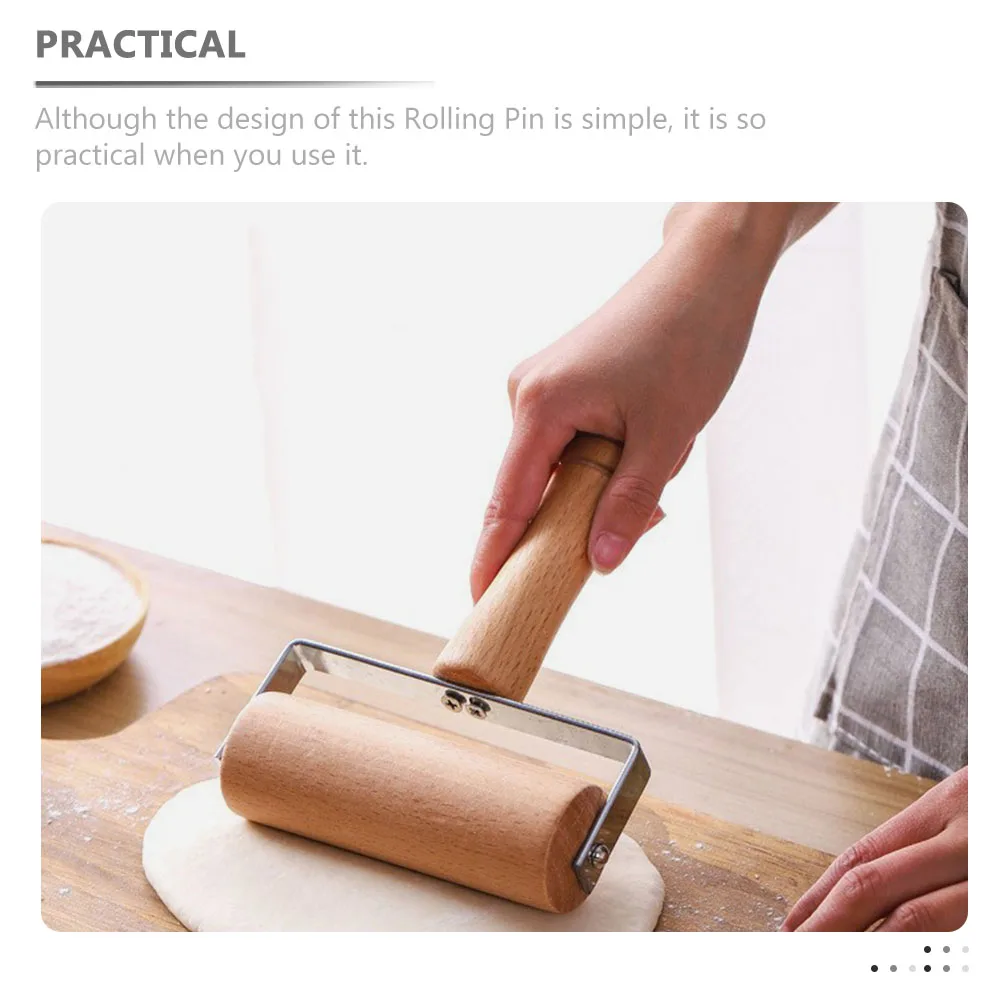 

4 шт. деревянная скалка из нержавеющей стали для выпечки теста для пиццы, домашнего использования, практичная, нелипкая, устойчивая к коррозии, длинная