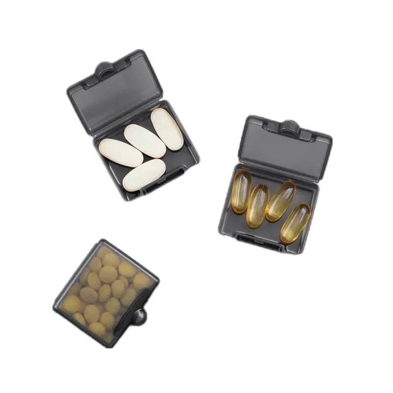 3/4/6Pcs Portable Small Pill Box Daily Mini Pill Organizer Travel Pocket Pillbox Medicine Storage Box Tablets Vitamins Container