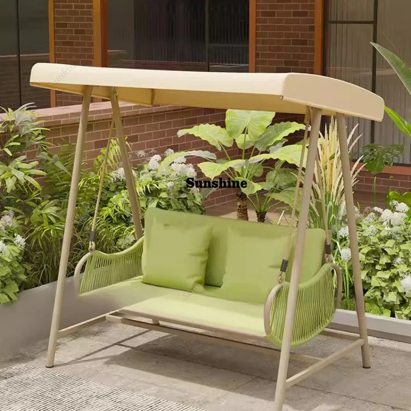 Balcony villa terrace sun protection rattan cradle courtyard outdoor swing chair