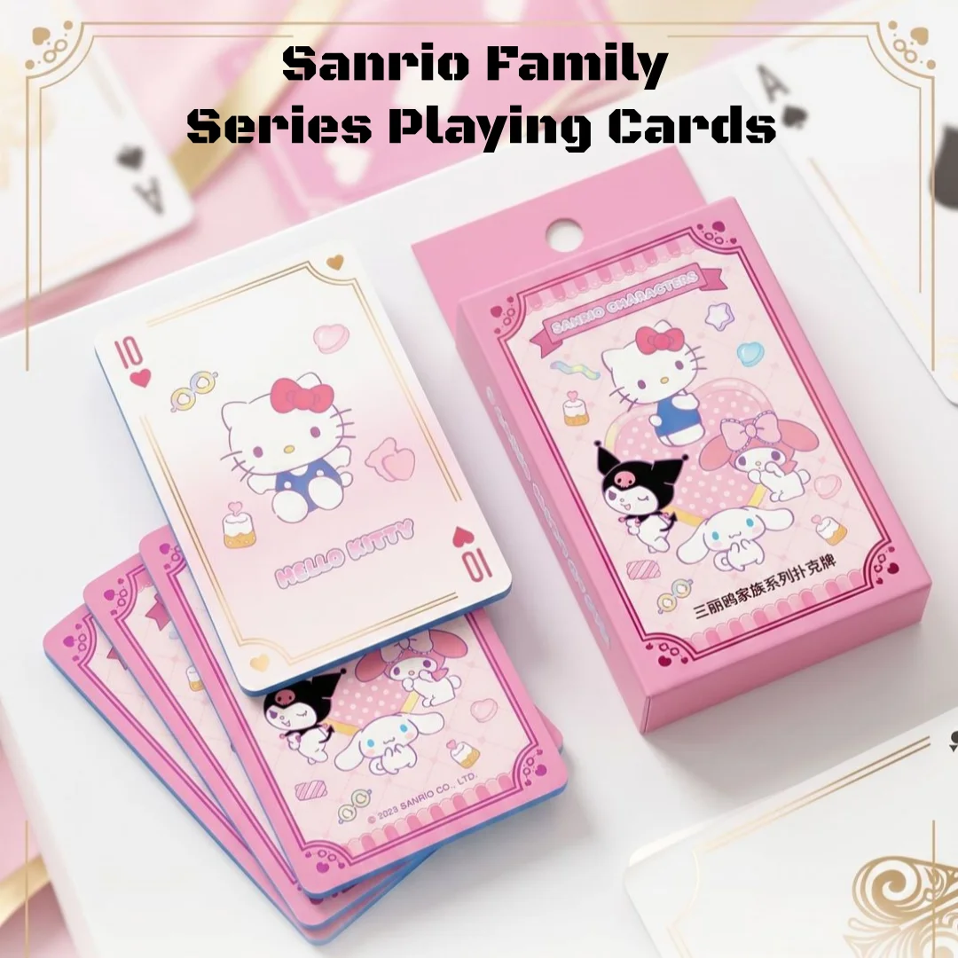 Image of Sanrio Family Edition Original Spielkarten Brettspiel Kartensammlung Niedliche Unterhaltungsspielkarten