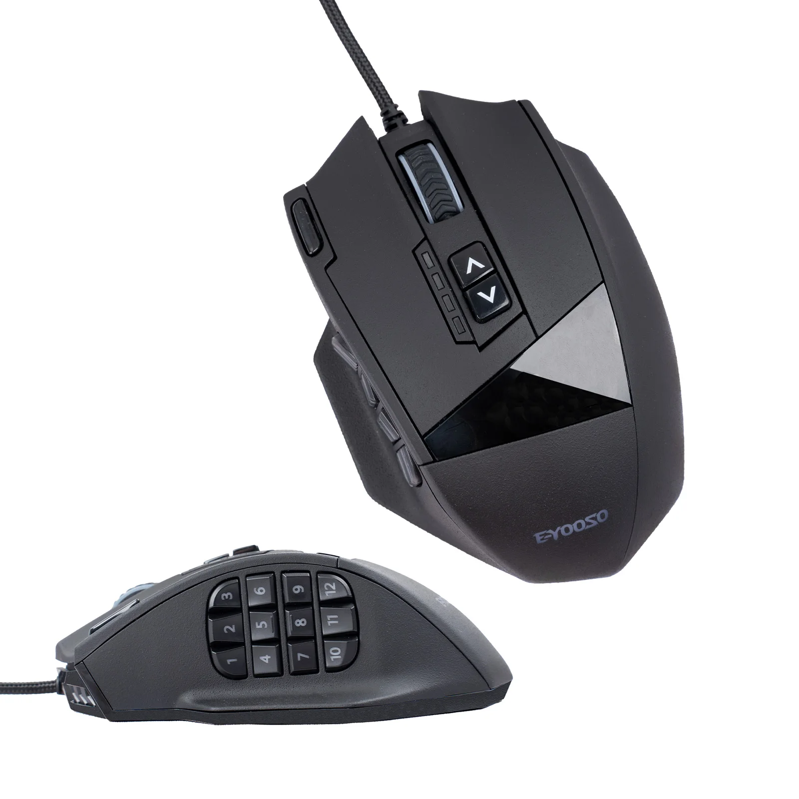 E-YOOSO Wired Gaming Mouse Side Numeric Keypad Mouse 16400 DPI 19 Programmable Adjustable Weight for Home  Desktop PC/Laptop