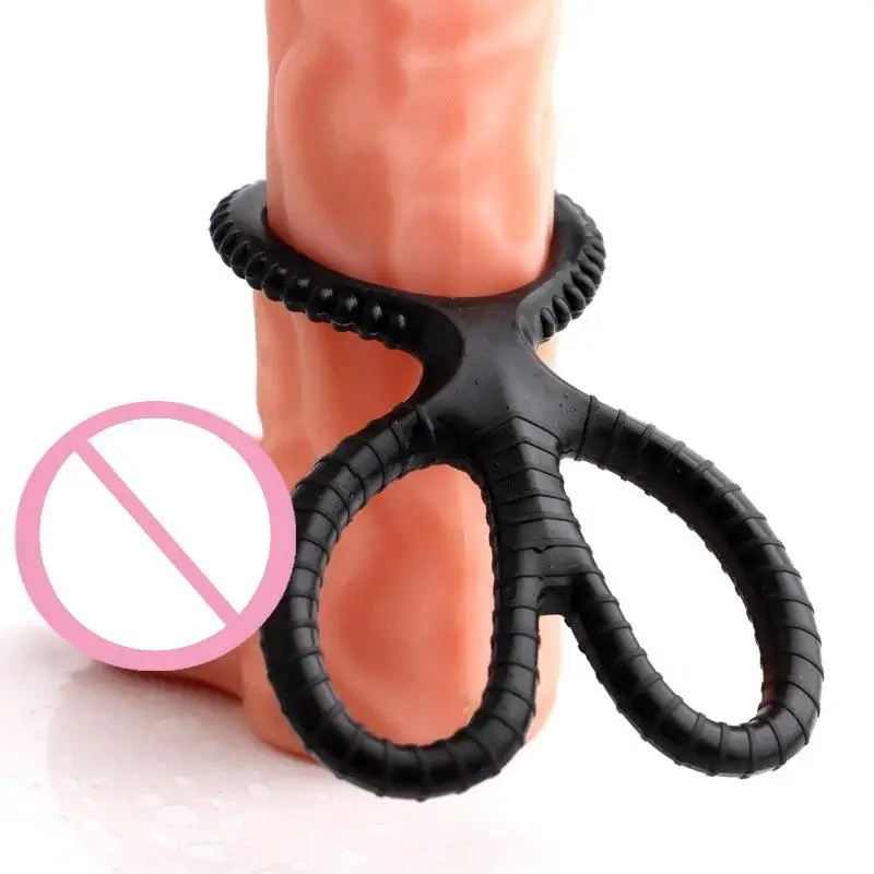 NEW 1 Piece SM Male Penis Ring Silicone Semen Delay Ejaculation Reusable Cock Ring Enlargement Lock Sex Toy For Men view 3