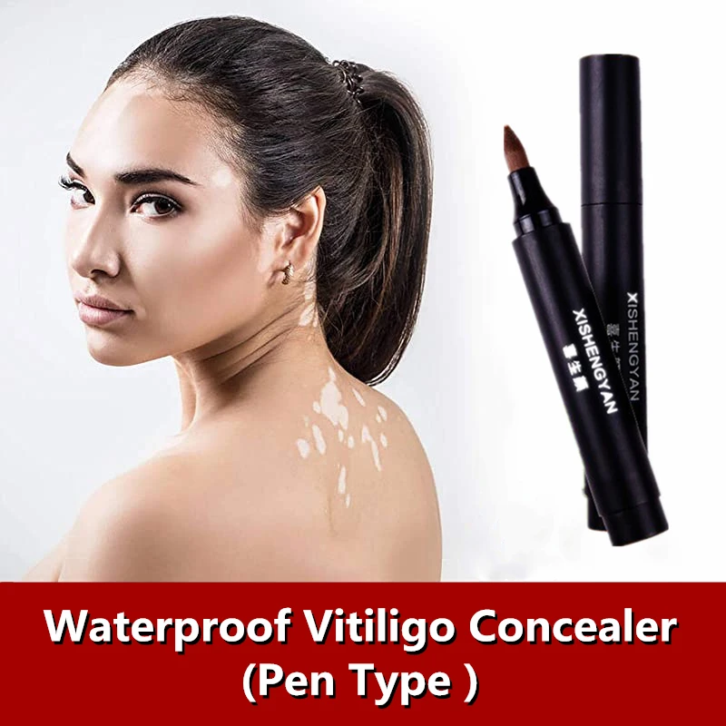 Vitiligo Skin Camouflage Cover Waterproof Cosmetic Makeup Liquid Long-lasting Coverage Masking on Face, Hands and Body