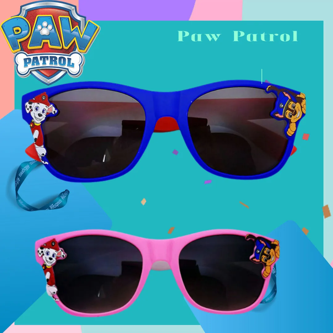 New Paw Patrol Cartoon Sunglasses Chase Marshall Anime Dog Print Ultraviolet-proof Glasses Kids Girls Summer Sunscreen Sunnies