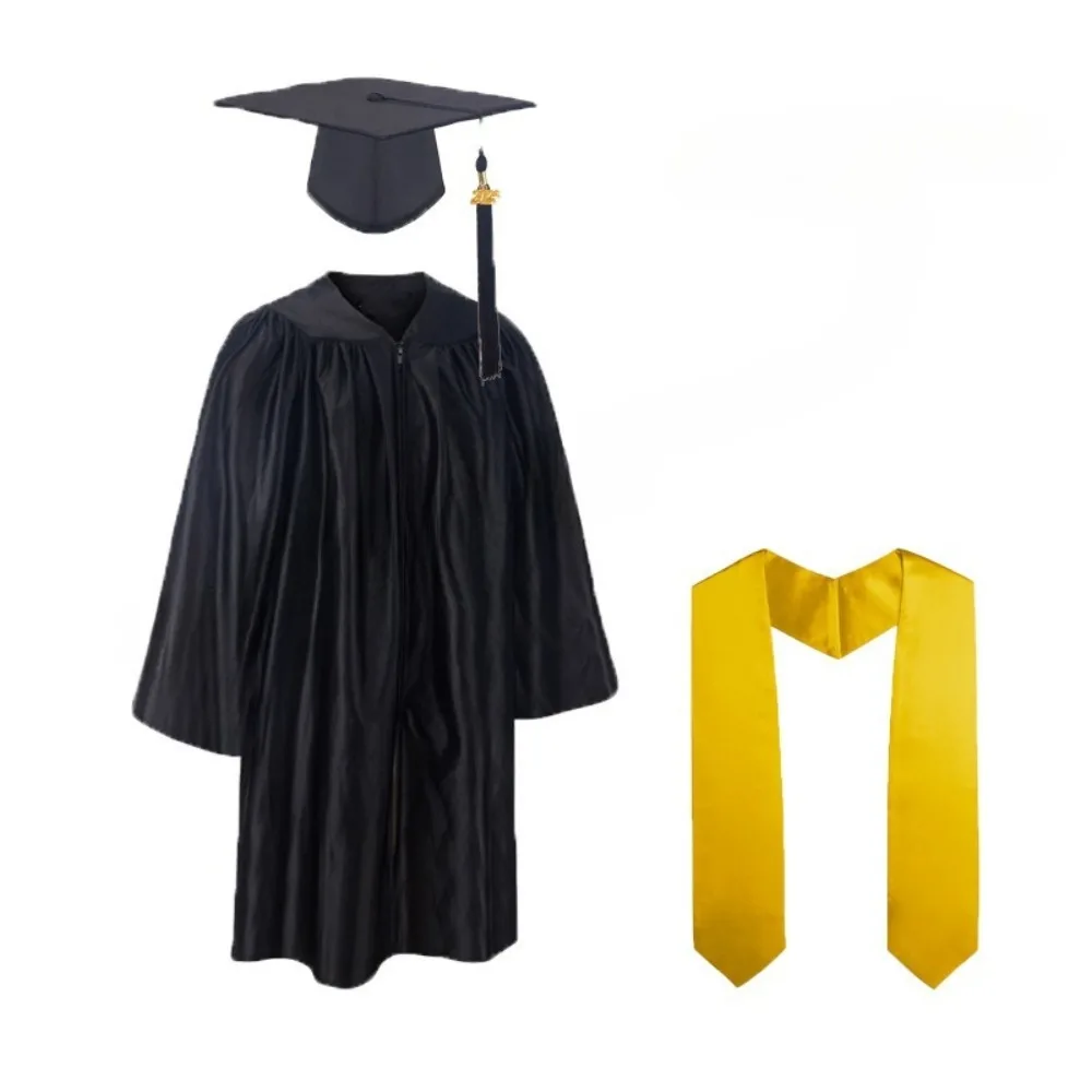 Toddler Knit Graduation Robe Hat Set Sparkly Eye-Catching Photo Performance Costume