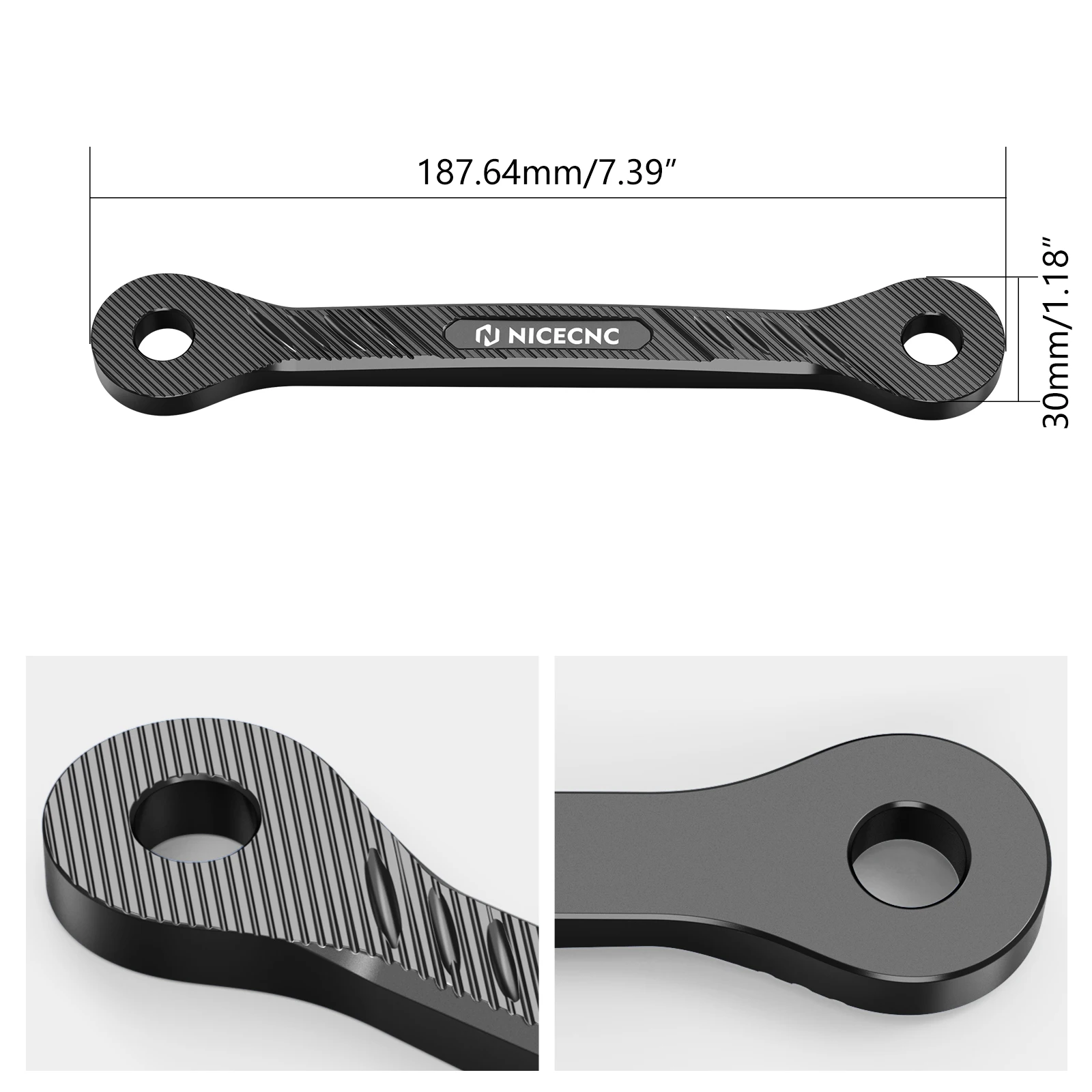 NICECNC Für Yamaha Tenere 700 2019–2024, 1,5 Zoll/38 mm Tieferlegungsgestänge und untere Stoßdämpferbolzen XTZ 700 T700 XTZ 700 2023 2022 Motorrad – Detail 2
