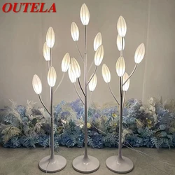 OUTELA Modern White lily Wedding Lights Festive AtmosphereLED Light for Party Stage Road Lead Background Decoration