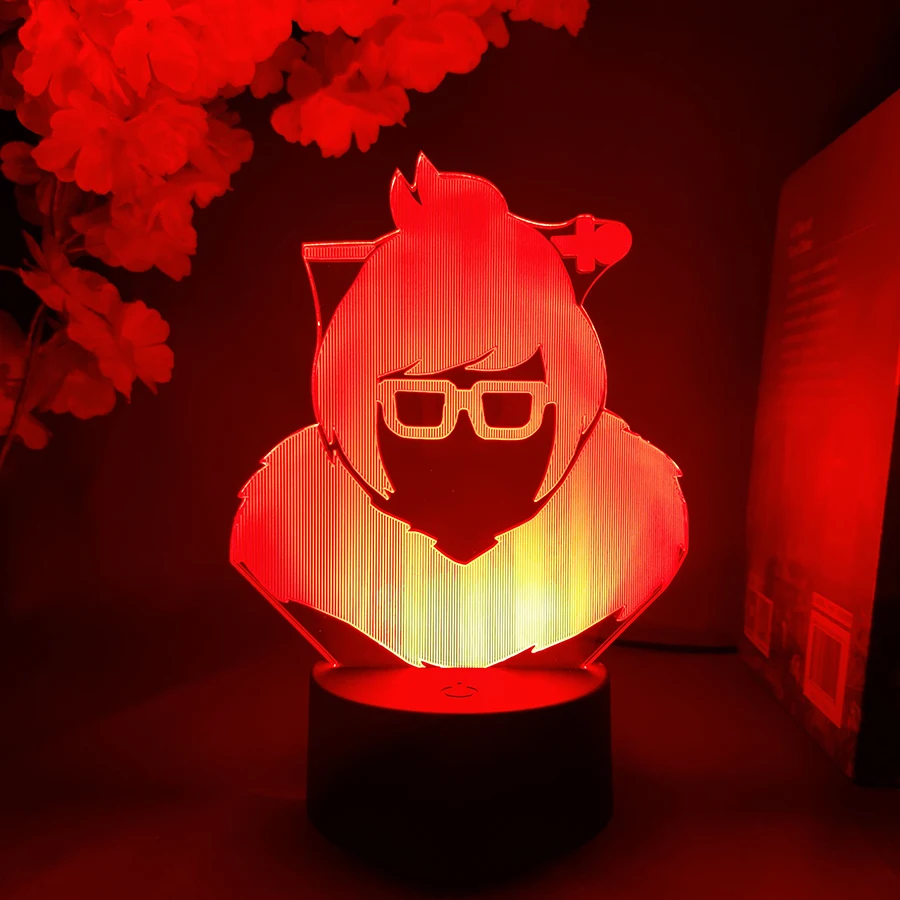 Gioco Overwatched Mei Lampada a LED Cool Desktop Decorativo Luce notturna Streaming live Retroilluminazione Hot Video Gamer Configurazione Room Decor