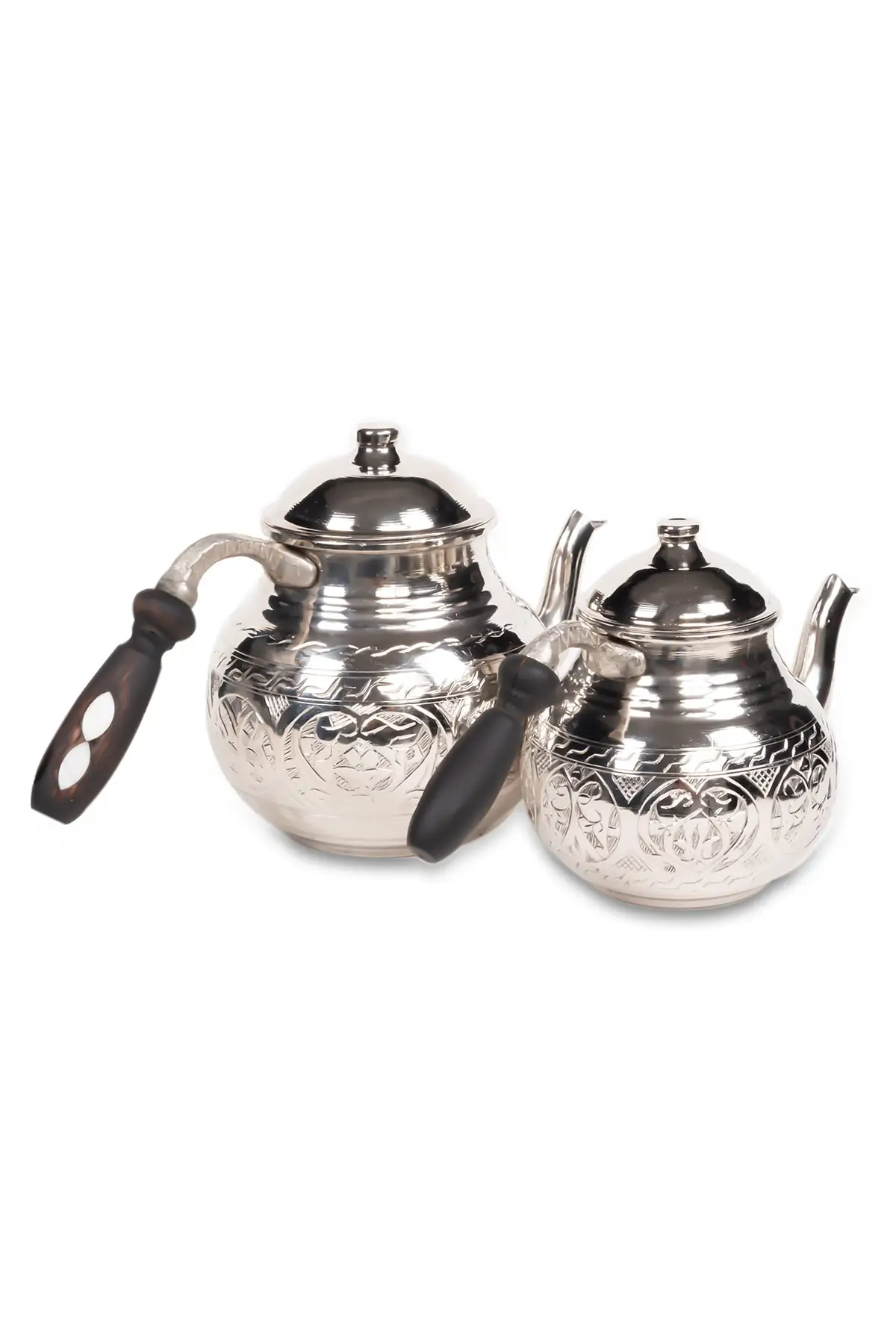 

DOLBOVI Tombul Handmade nickel plated copper teapot Cooper Tea Pots Handmade