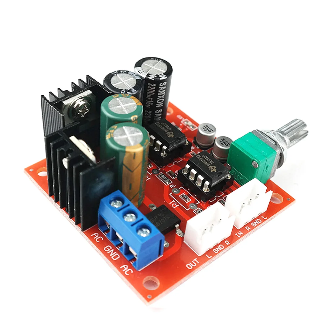 NE5532 Preamplifier Board Dual Power Supply Dual Op Amp Preamplifier Module Dual Power Amplifier Preamplifier