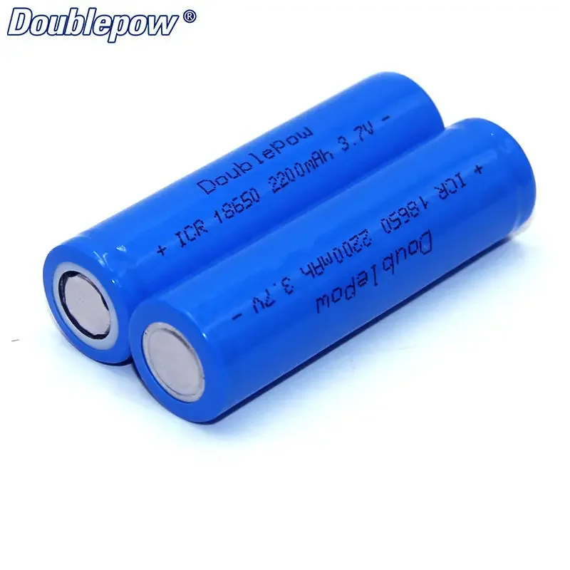 18650 2200mAh Battery 3.7V Icr18650 Rechargeable Lithium Batteries for Flashlights Toys Handheld Fans Microphones LED Lights