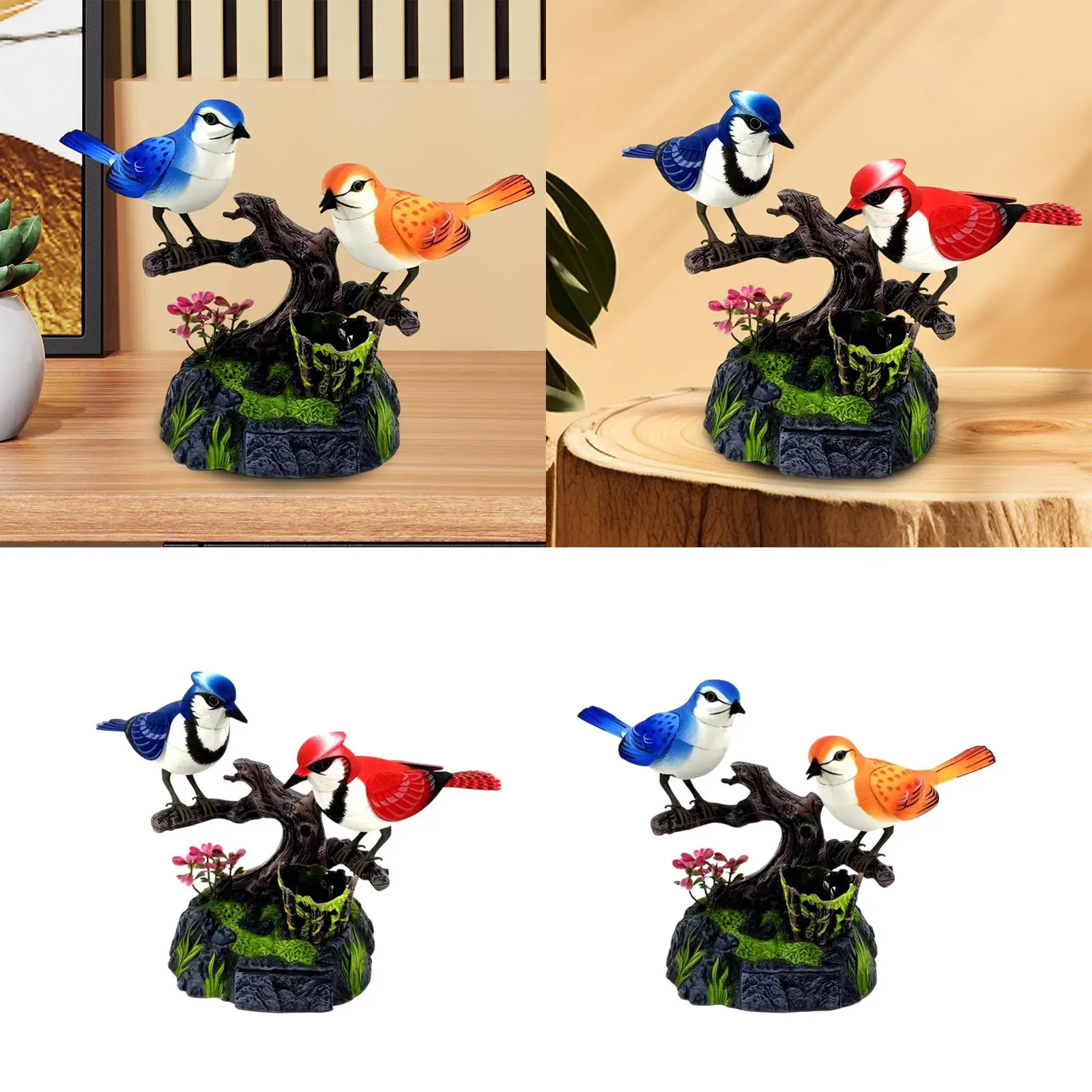 Singing Chirping Bird Toy Lifelike Sound Control Talking Electronic Pet Gift Home Decor for Kids Room Office