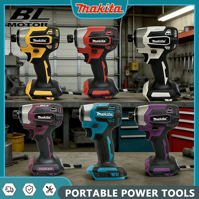 

Makita DTD173 18V LXT Cordless Brushless Impact Driver 180 N·M Wood Bolt T-Mode Electric Drill Rechargeable Power Tools