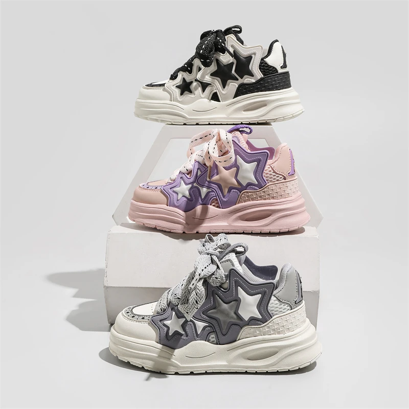 

2025 Girls Breathable Mesh Running Shoes Soft Bottom Spring Autumn New Style Sports Sneakers Trendy Shoes Children