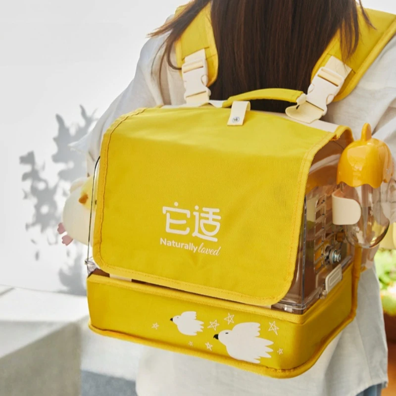 Parrot Carry Bag Breathable Anti-escape Parrot Carrying Backpack Waterproof Travel Takeout Bird Cage Small Pet Carriers Supplies view 4