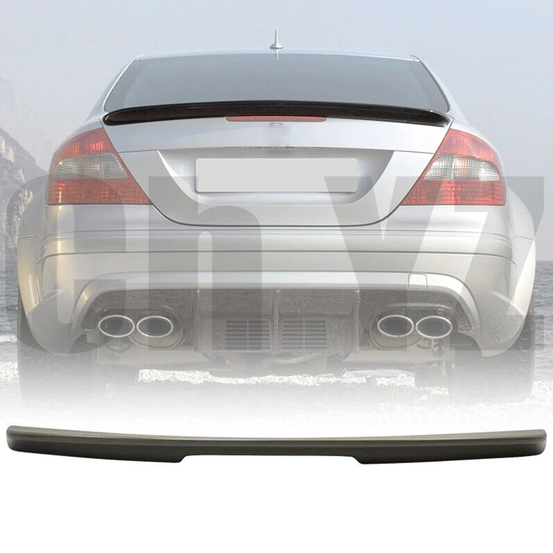 Car Trunk Spoiler Real Carbon Fiber/FRP Auto Rear Trunk Wing Accessories Spoiler For Benz W209 CLK200 280 350 55 63 2003-2009