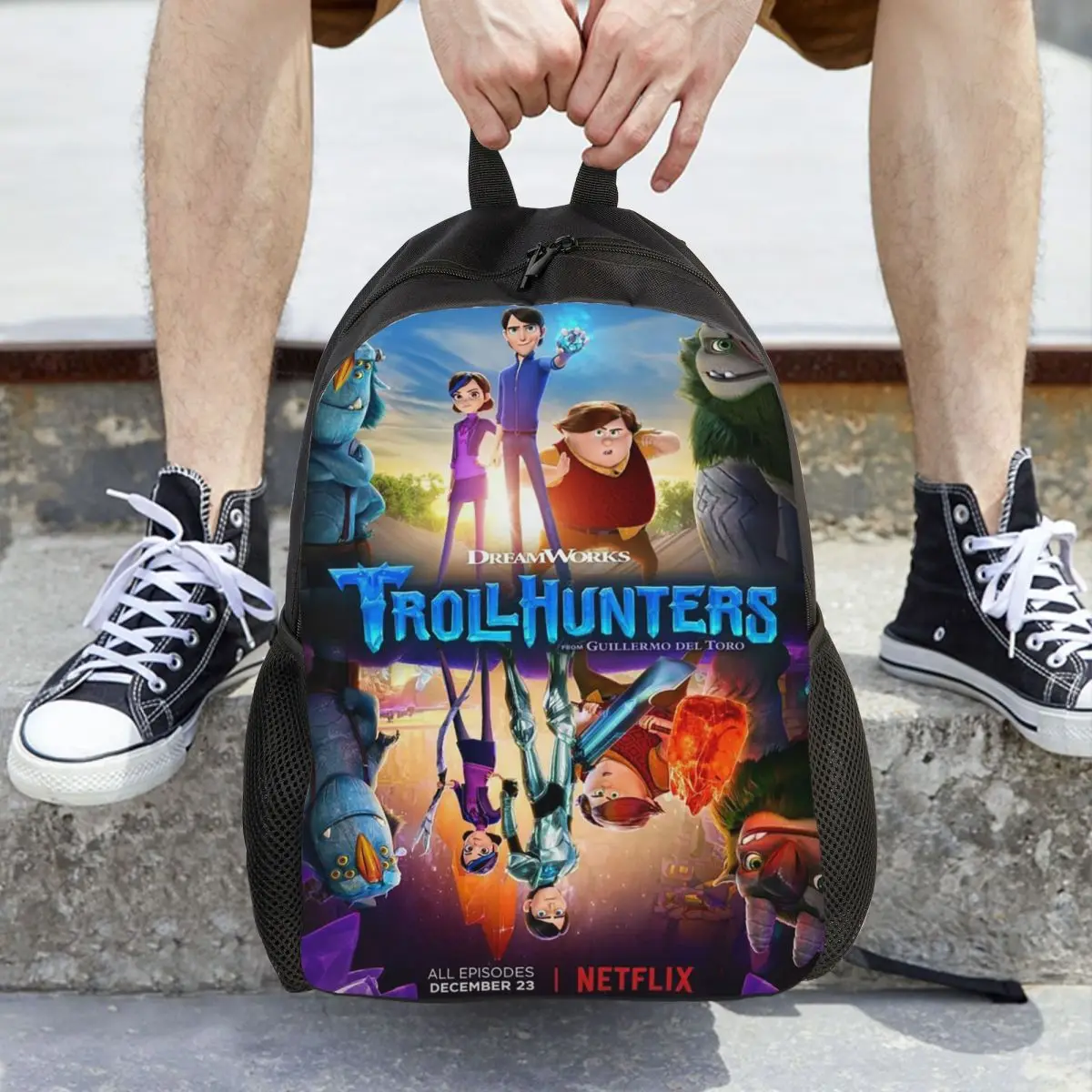 

Cartoon TrollHunters Backpack Hot Sale Daypack Large Capacity Children BookBag School Bag Shoulder Bags for Men Women