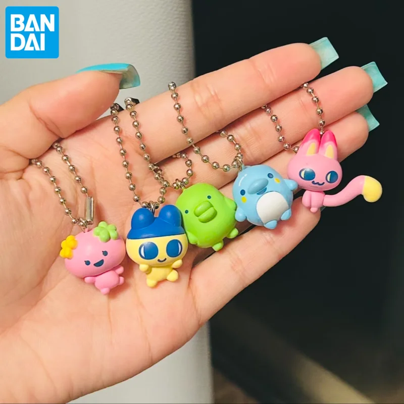 

In Stock Bandai Tamagotchi Gashapon Character Keychain Squishy Pendant Mametchi Kuchipatchi Cartoon Charm Bag Accessory Gift Toy