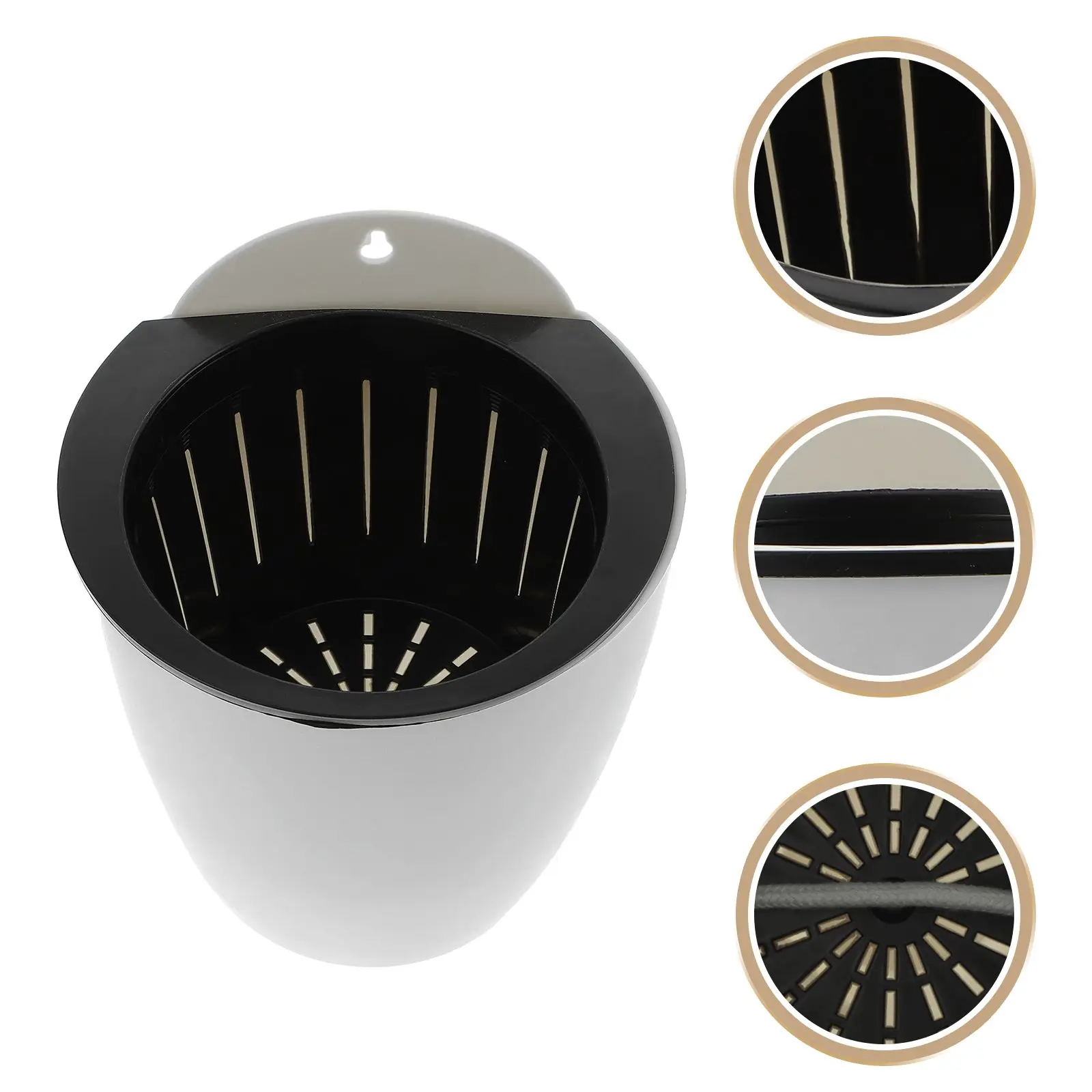 7 Pcs Automatic Self Watering Flower Pot Creative Round Hanging Wall Mount Planters for Plants Container