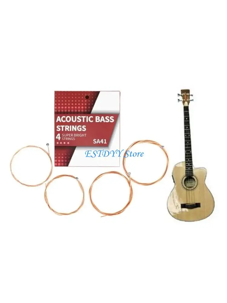 

G6DE 4pcs Acoustic Bass Strings Replacement 4 String Bass Instrument Accessory