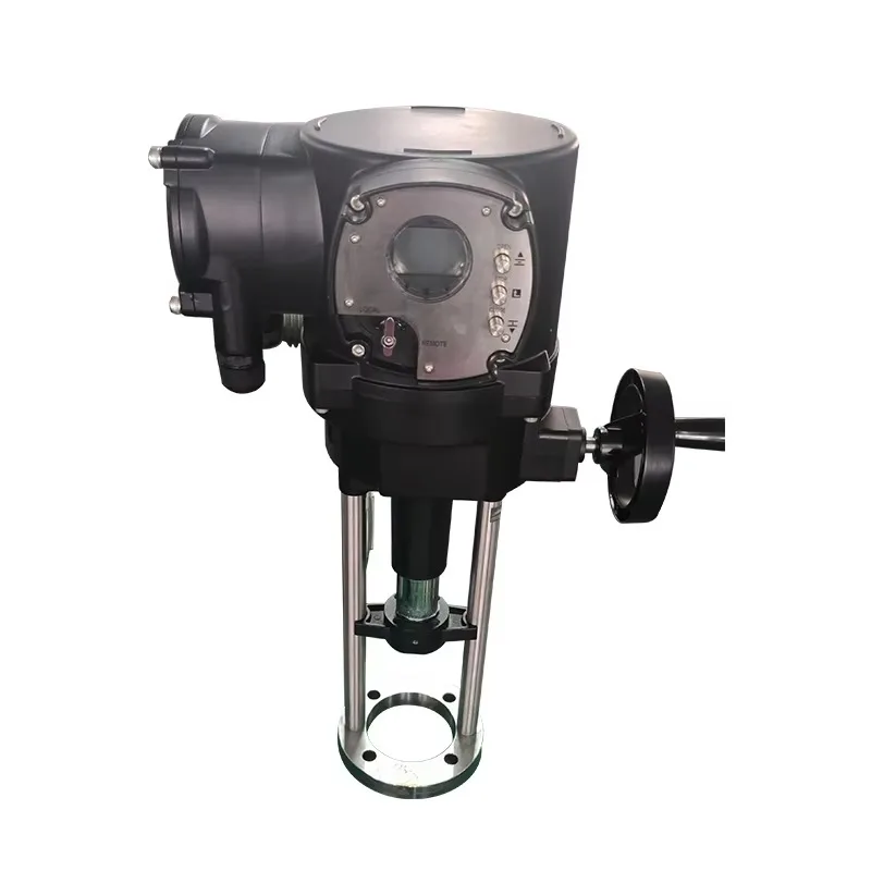Factory exhaust electric control valve remote control straight stroke 4-20mA ball and globe valve type