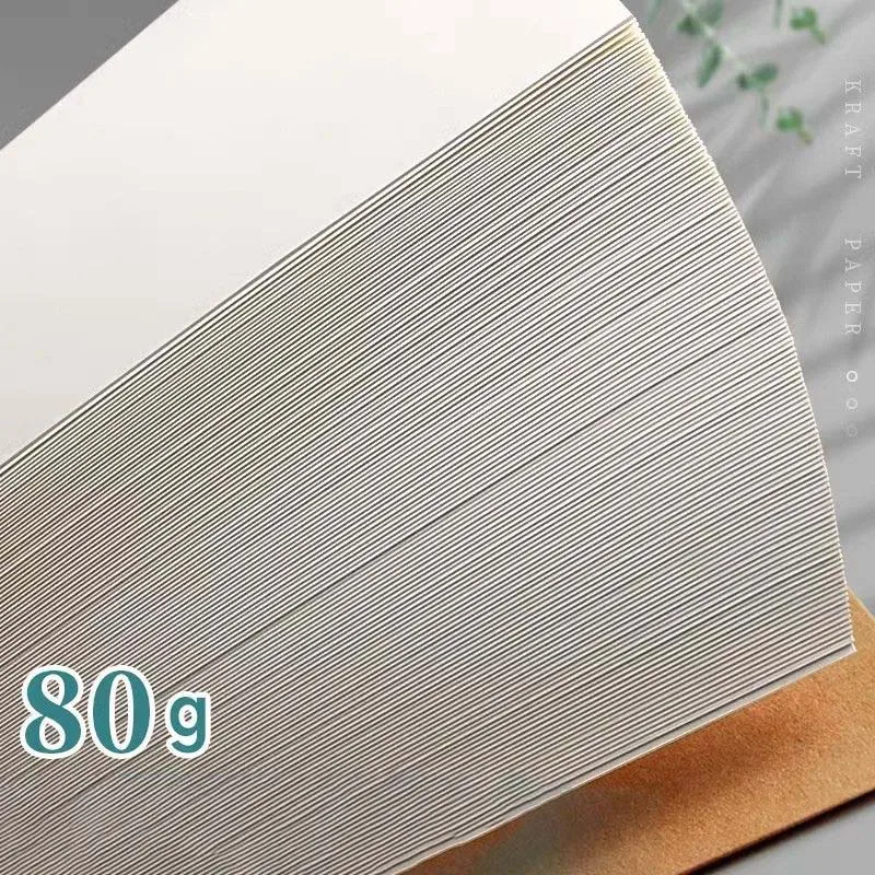 Thickened kraft Simple Noteboox Horizontal Line/Blank Notebook Office School Student Gift 256 Pages/book