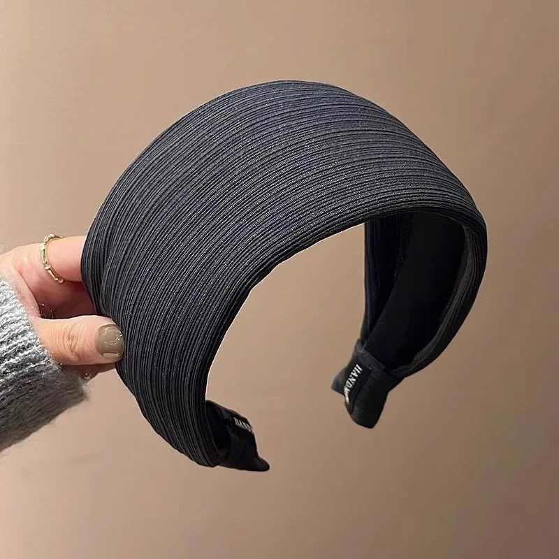 Diadema ancha y cálida de invierno para mujeres y niñas, aro de pelo dulce, diademas gruesas y de algodón añadido, accesorios para el cabello a la moda