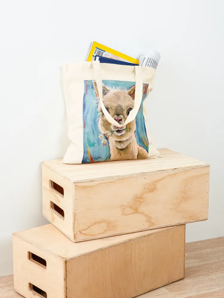 Alpaca Art Tote Bag Handbags eco pack reusable grocery bags canvas bags