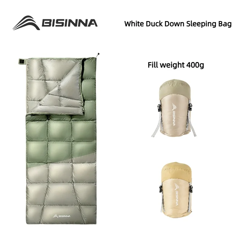 BISINNA Schlafsack für kaltes Wetter, Winter-Entendaunenumschlag für Erwachsene, leicht, warm und kompakt, zum Wandern, Camping
