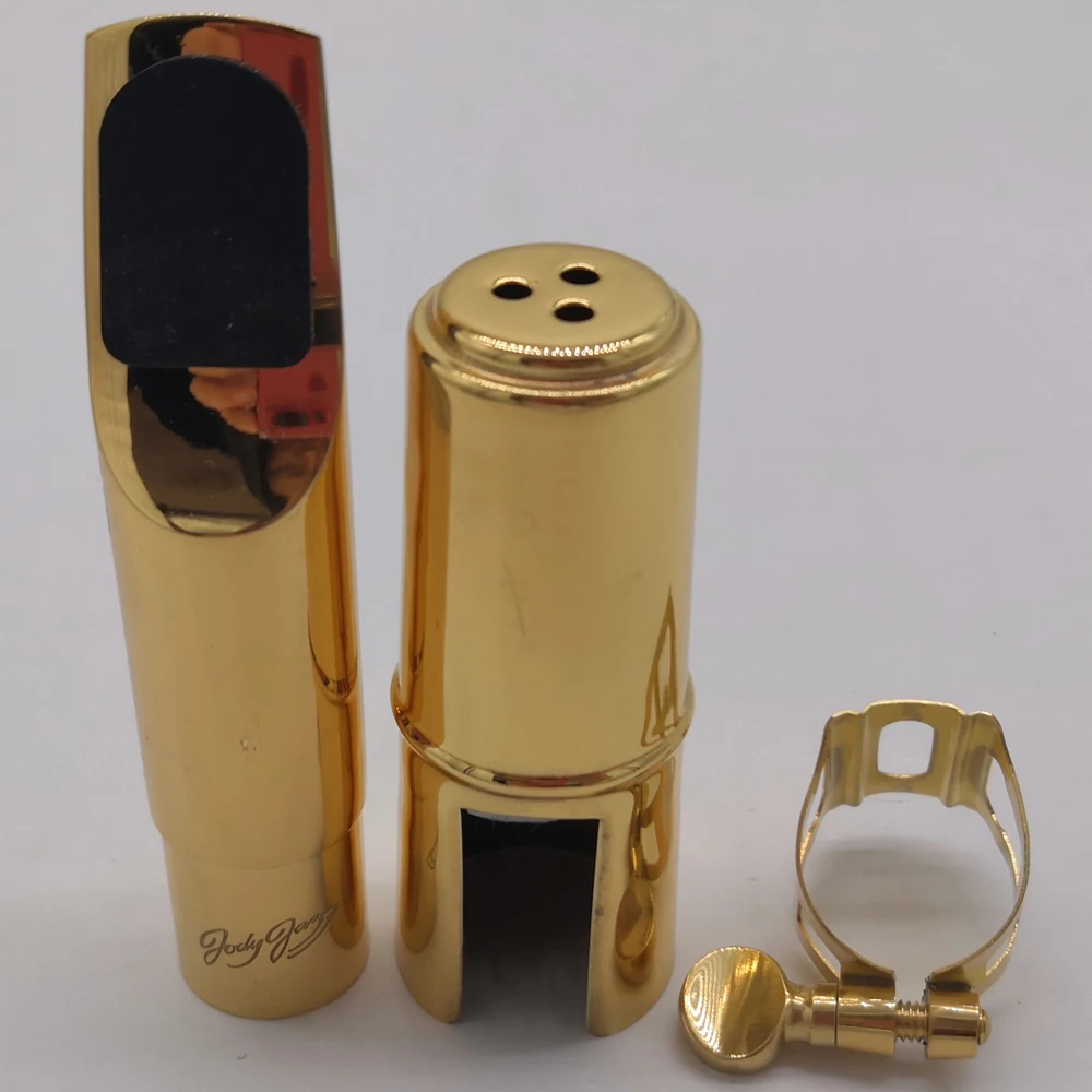 Free Shipping Professional Tenor Soprano Alto Saxophone DV NY Metal Mouthpiece Gold Lacquer Sax Mouthpiece Sax 5 6 7 8 9 Reeds