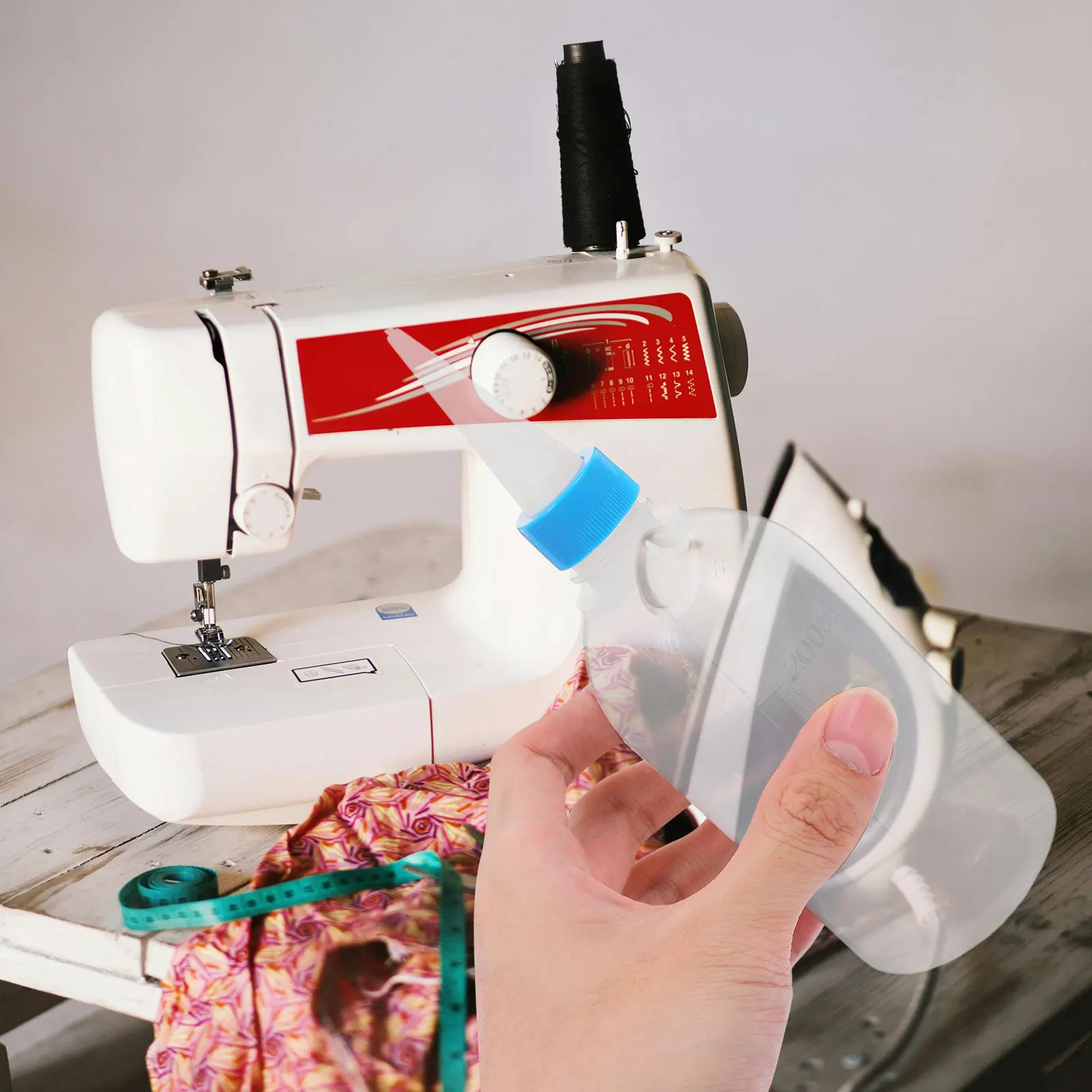 

6pcs Long Spout Oil Bottle 200Ml Precision Dispenser For Sewing Machine Automotive Diy Plastic Squeeze Applicator Extended Reach