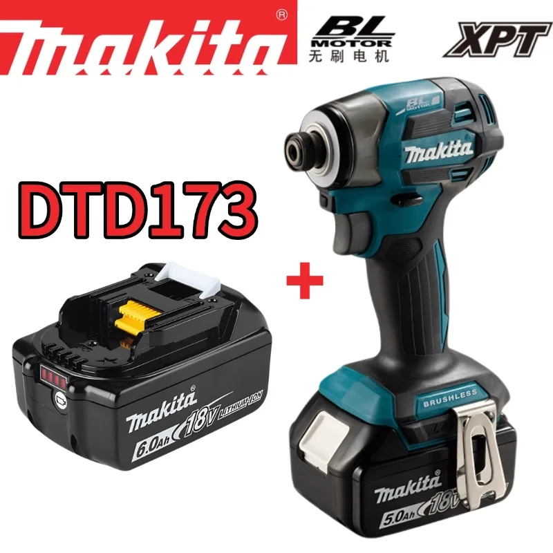 

Makita DTD173 Аккумуляторная ударная отвертка 18 В LXT BL Электрическая дрель с бесщеточным двигателем по дереву/болту/Т-режим 180 Н·м Аккумуляторные электроинструменты