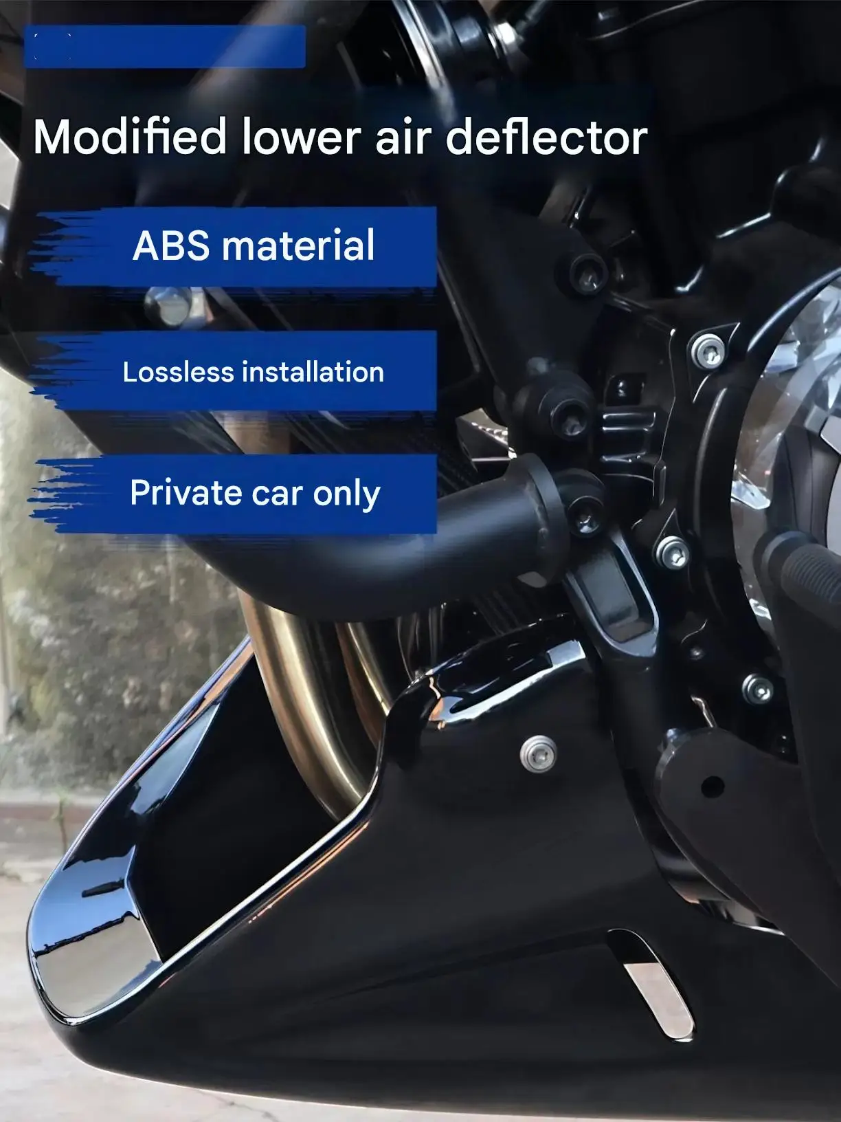 For VOGE CU530 Lower Flow Guide Decorative Cover Compatible with All Series Bull Bars Vehicle Hole Position Fixed Accessory