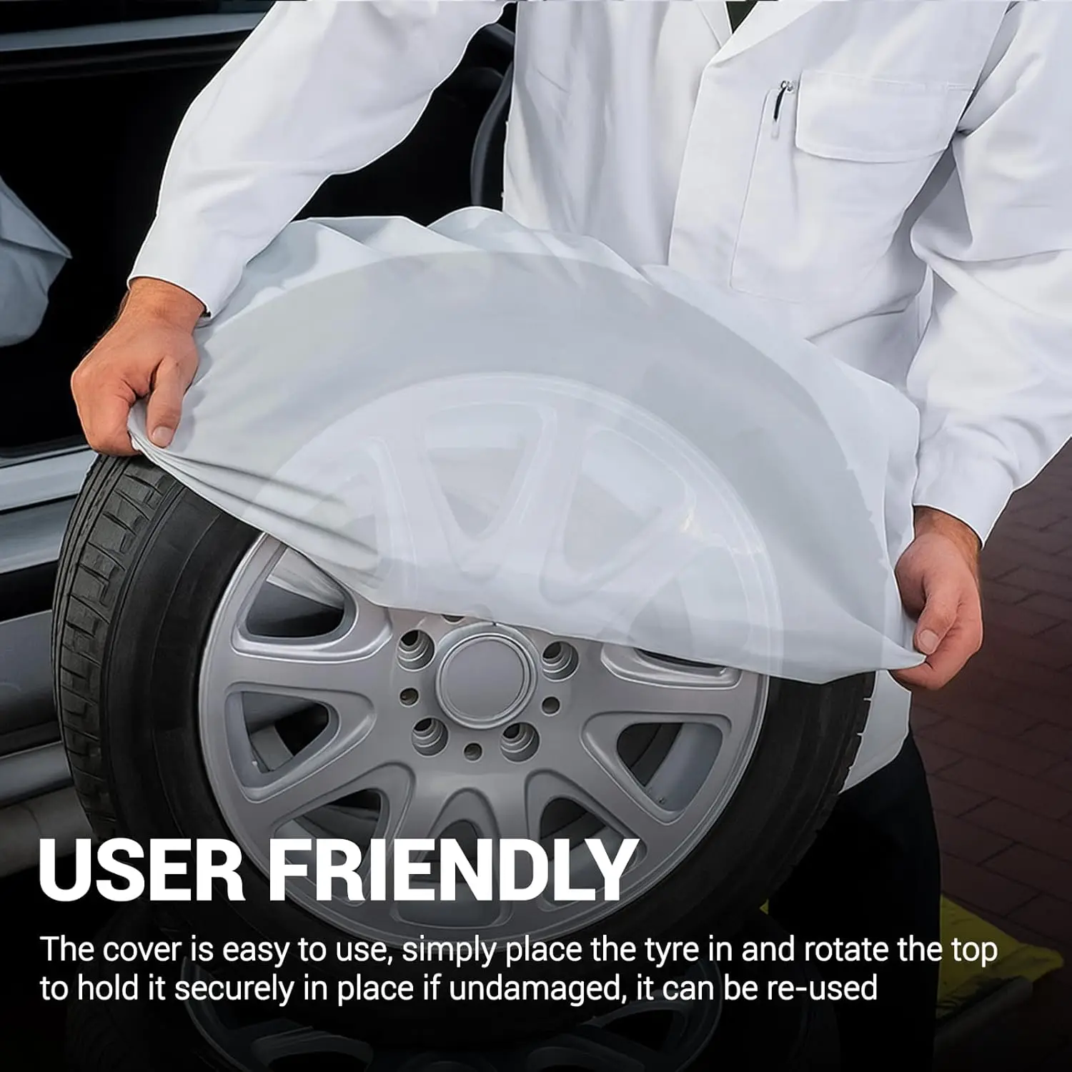 1/5/10pcs Tire Covers, Disposable Plastic Tire Bags for Storage and Transportation, Waterproof and Dustproof Wheel Covers, Univ