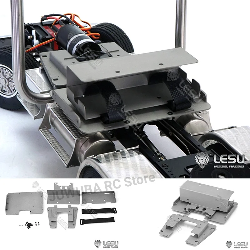 RC 1/14 LESU Model Truck Metal Floor Plate Storage Wiring GW-K025 For 1 14 Tamiya Rc Tractor Truck King Hauler Model Accessories