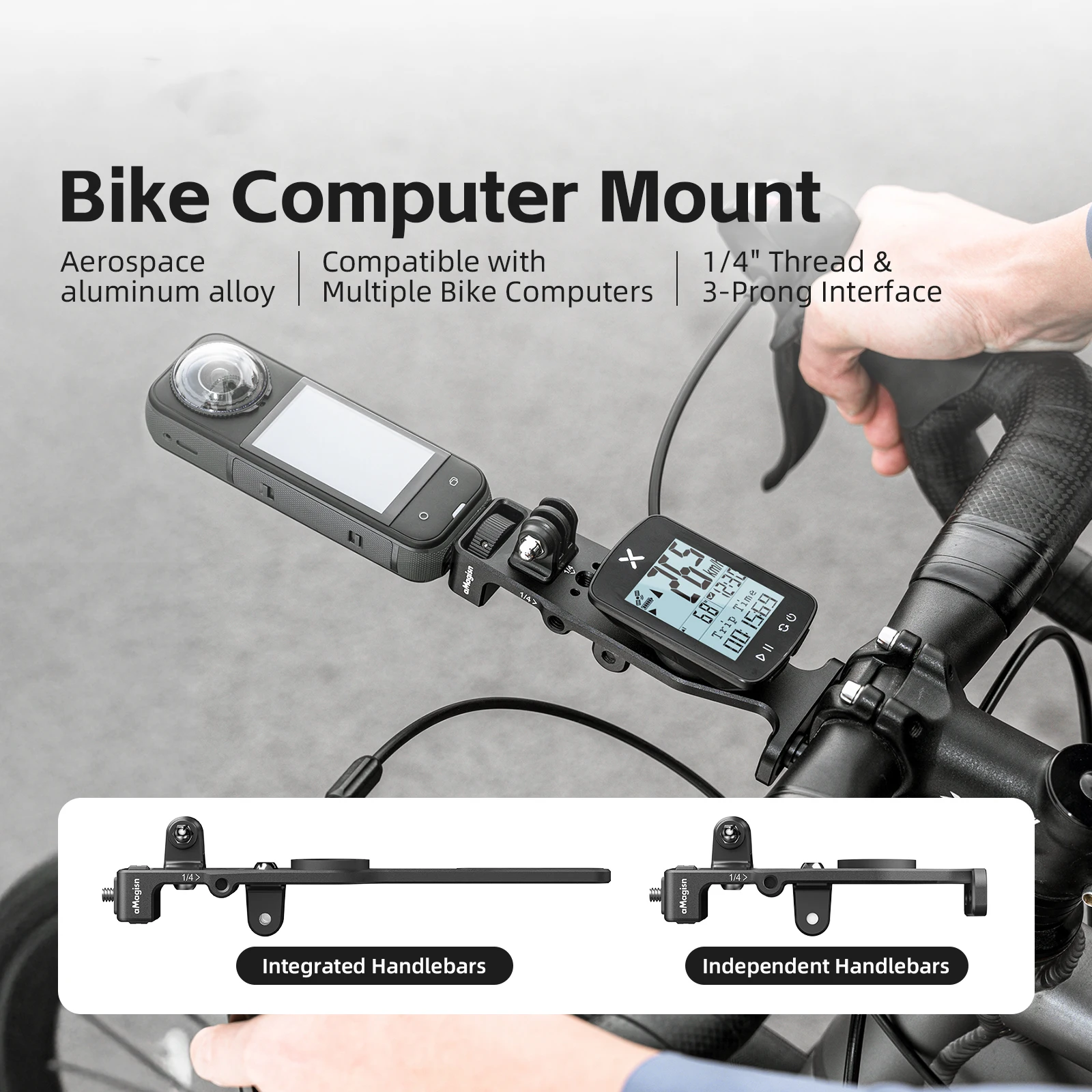 AliExpress SZKOSTON Bike Computer Bracket Speedometer Holder Extension Holder Light Handlebar Bicycle Accessories For GoPro 13 DJI Insta360 X5