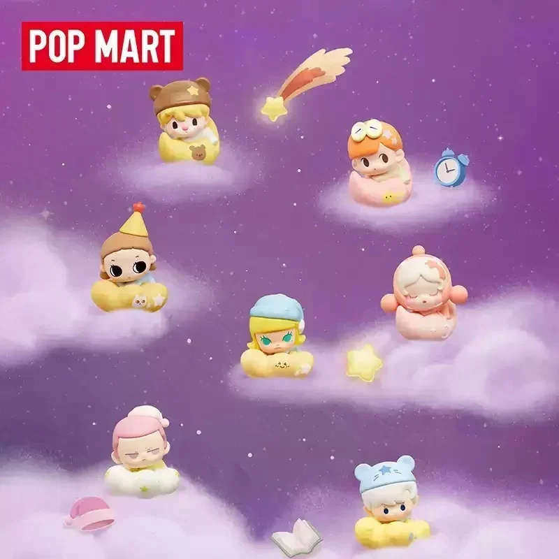 POP MART POP BEAN Goodnight Night Sky Series Mini Mystery Box Echte Blind Box Guess Bag Ornament Figuren Home Decor Desktop