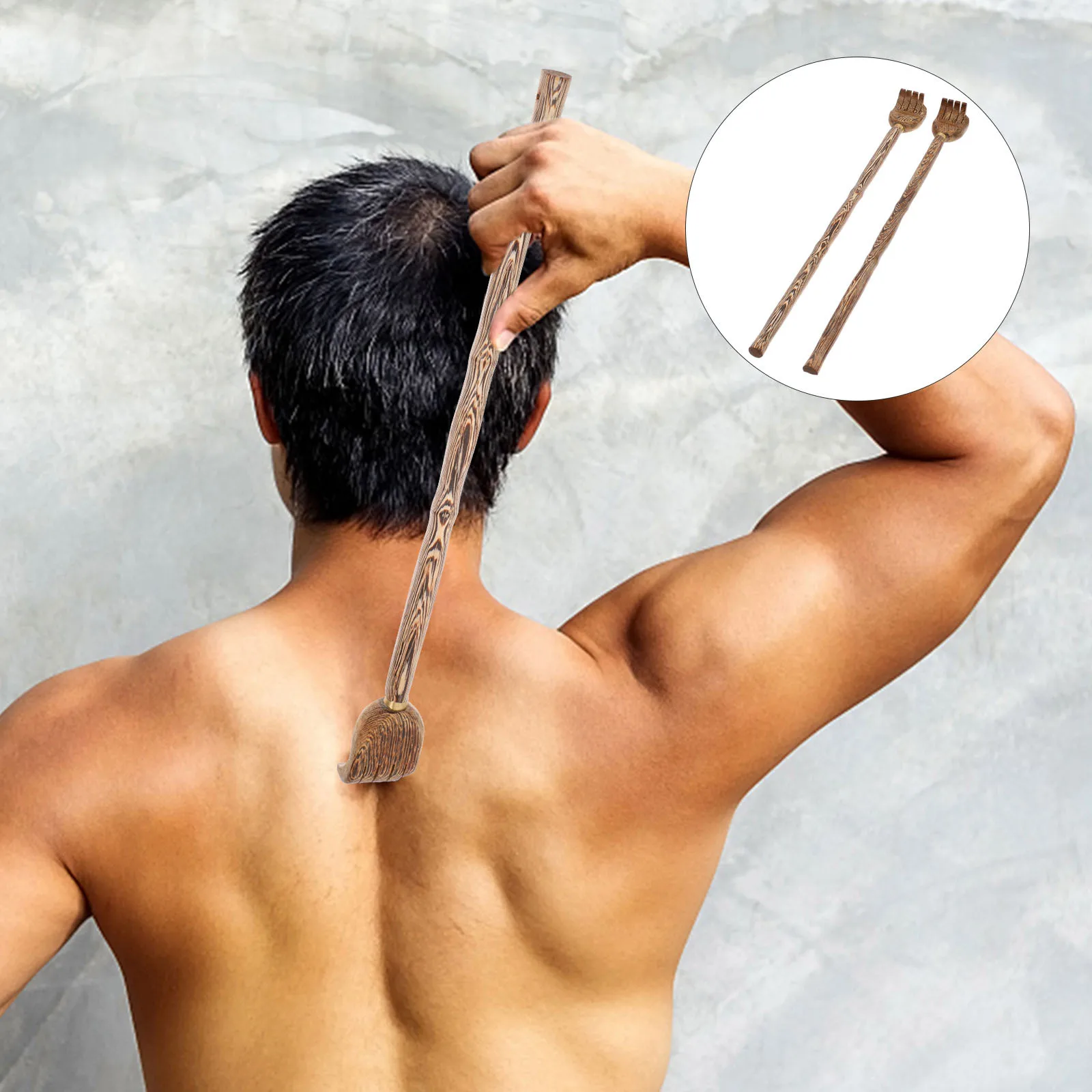 

2 шт., деревянные скребки для спины, длинная ручка, массажный инструмент против зуда, портативные бытовые скребки для спины для взрослых, снятие стресса, расслабление