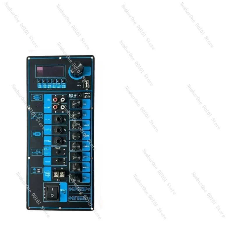 12V Bluetooth Amplifier Board, Square‑Dance Speaker Mainboard, TF‑Card USB Playback Mic‑Input for Karaoke Record