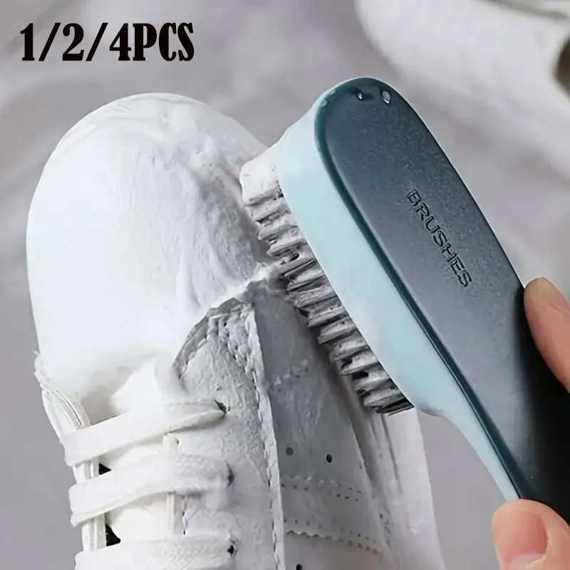 Brosse de nettoyage de chaussures, vêtements en plastique, outils de nettoyage multifonctionnels ménagers, brosse de lavage commerciale, 1/2/4 pièces