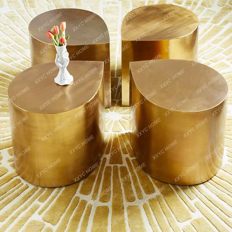 AA Four-leaf clover coffee table coffee table brushed bronze craft ADLER special-shaped sofa side table