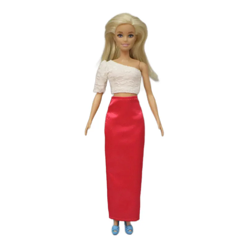 Nieuwste 4 Stijl/Lot Mode Pop Jurk Baby Speelgoed Schouderrok Mooie Kleine Buitenlandse Jurk Avondjurk Stijlen Voor Barbie