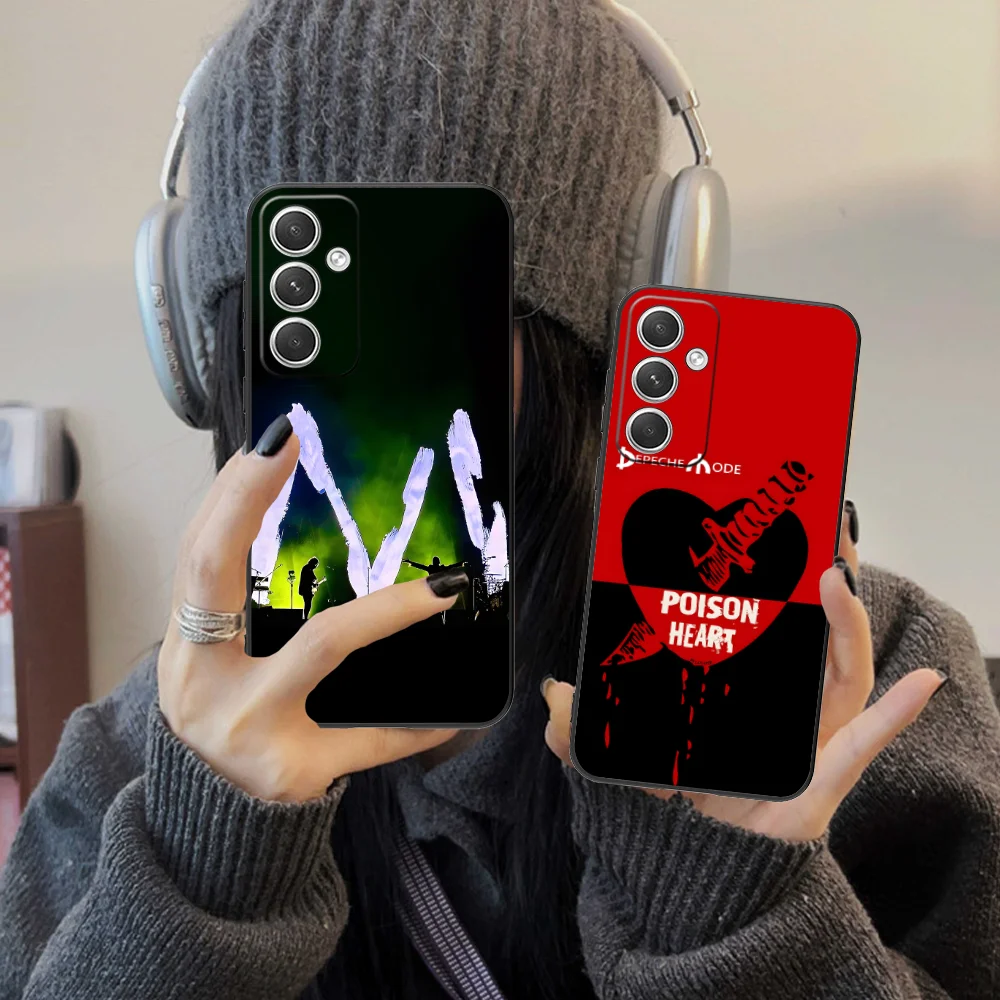 โทรศัพท์มือถือD-DepecheสําหรับSamsung Galaxy S24 S23 S22 S21 S20 S10 S9 Plus FE Ultra Liteปกสีดําสมาร์ทโฟน